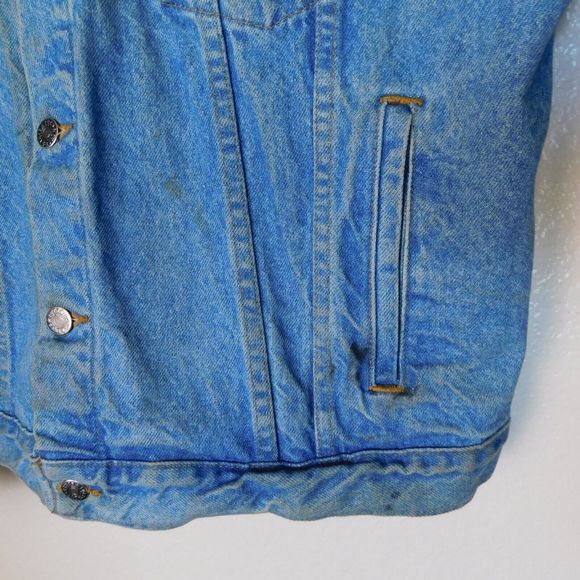 Tyca Denim Jacket Adult L Freightliner Embossed Made in USA Vintage Rare Trucker - Picture 13 of 16